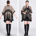Poncho Gris Mujer