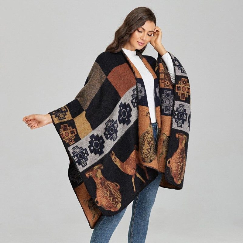 Poncho Marron Mujer 5
