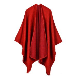 Poncho Rojo Mujer